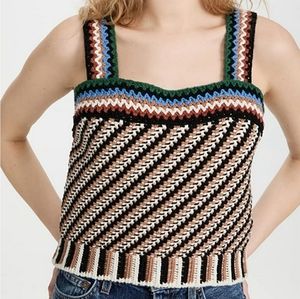 Veronica Beard Crochet Tank